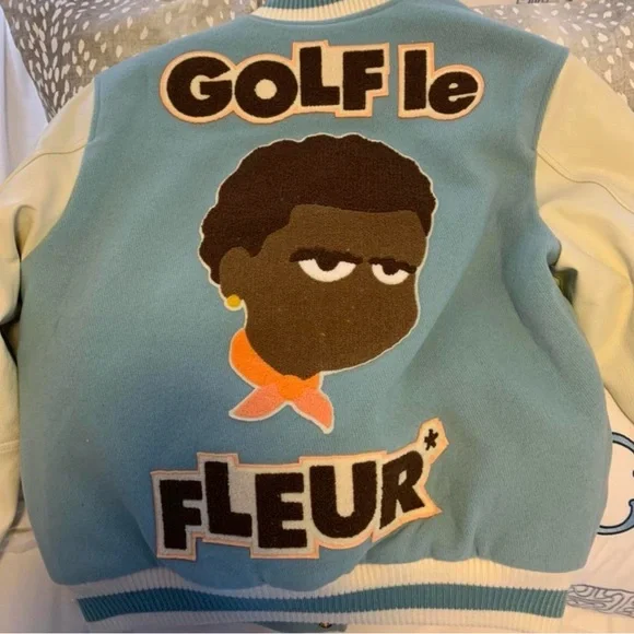 Golf Le Fleur Blue and White Jacket
